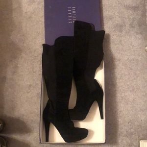 Stuart Weitzman Highline Black Suede Boots